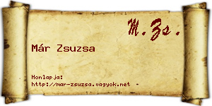 Már Zsuzsa névjegykártya